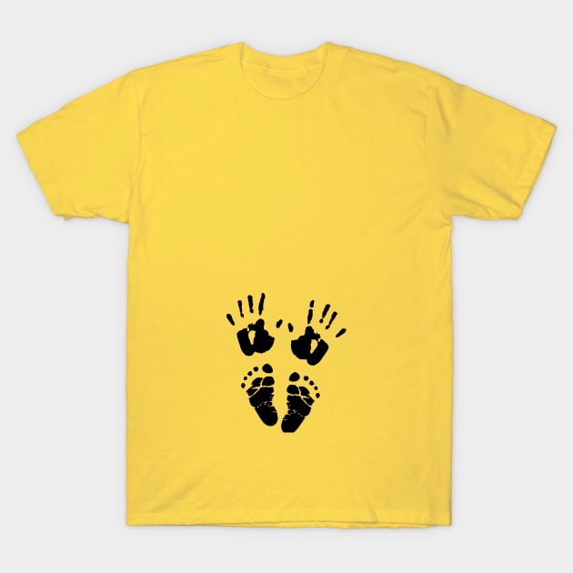 Hands and Feet Maternity T-shirt T-Shirt T-Shirt by KazSells
